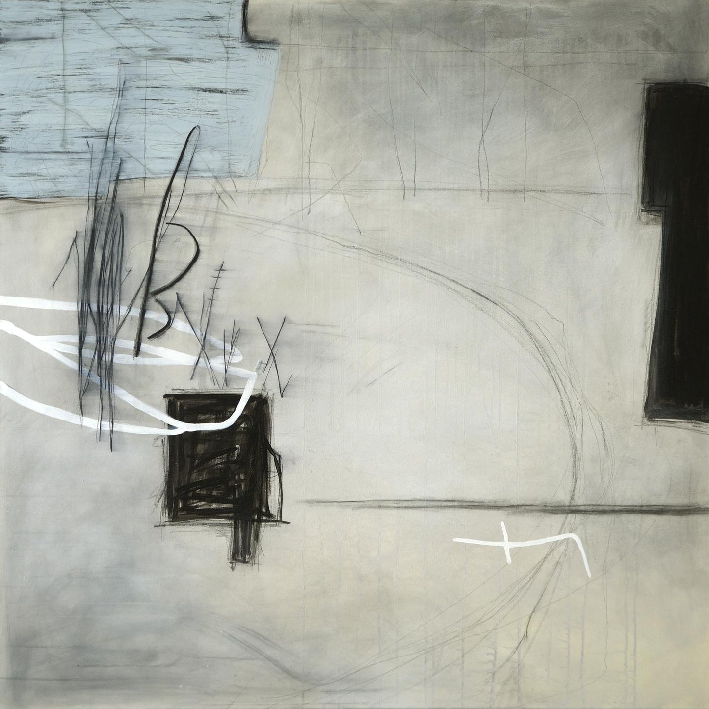 Acrylic and graphite abstract expressionist art