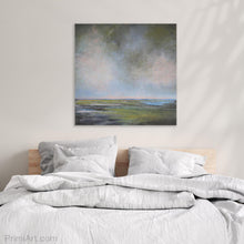 Load image into Gallery viewer, serene coastal abstract landscape in bedroom
