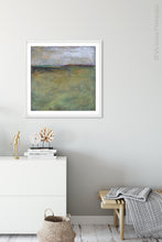 Load image into Gallery viewer, Square abstract beach artwork &quot;Dijon Dunes,&quot; digital download by Victoria Primicias, decorates the foyer.
