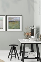 Load image into Gallery viewer, Square abstract beach artwork &quot;Dijon Dunes,&quot; digital download by Victoria Primicias, decorates the office.

