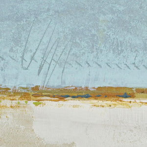 Closeup detail of zen muted abstract beach art "Alabaster Sands," downloadable art by Victoria Primicias