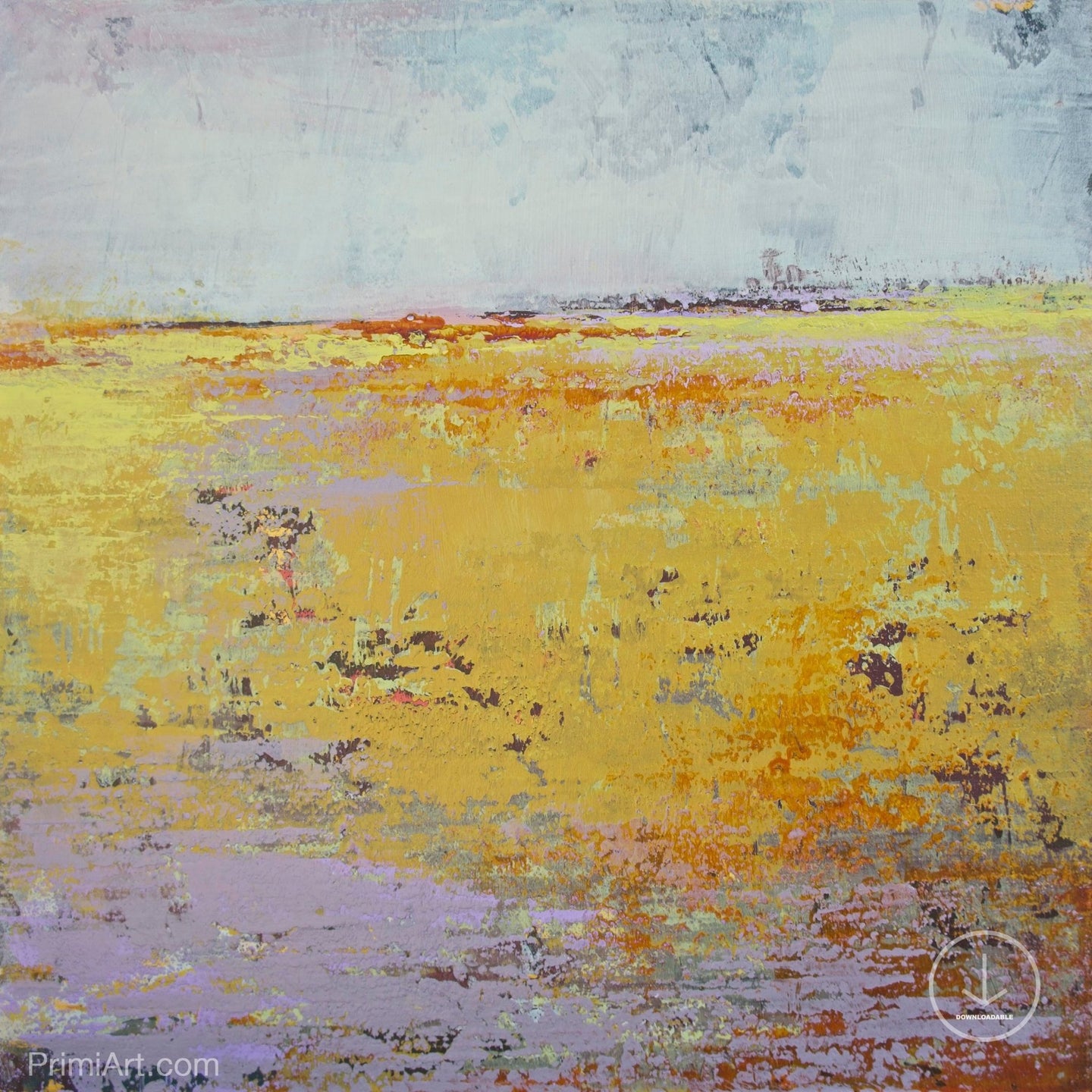 Bright abstract landscape painting 