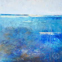 Load image into Gallery viewer, Coastal abstract beach wall decor &quot;Arctic Tidings,&quot; downloadable art by Victoria Primicias

