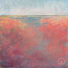 Load image into Gallery viewer, Square abstract landscape art &quot;Azalea Coast,&quot; downloadable art by Victoria Primicias
