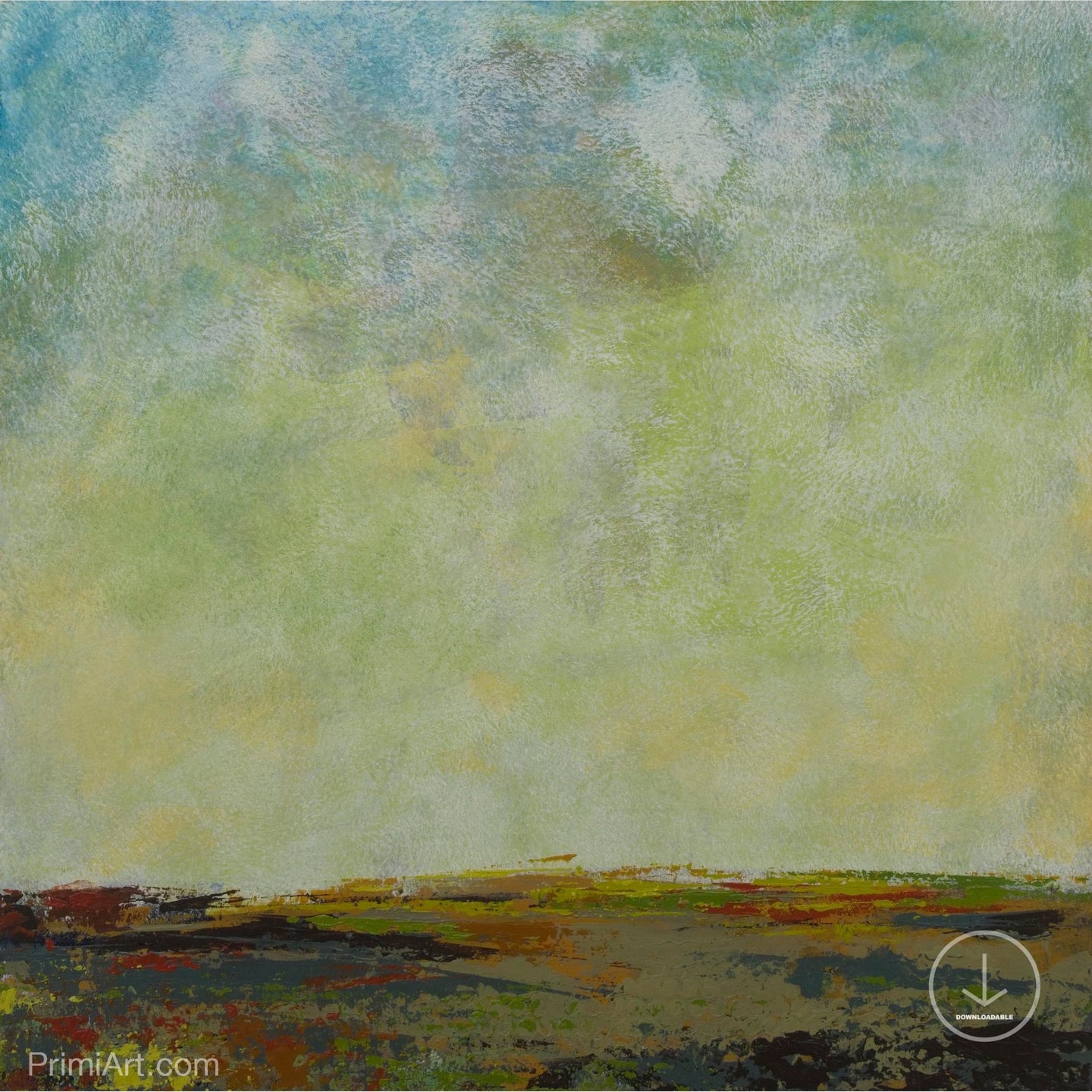 Square abstract landscape art 