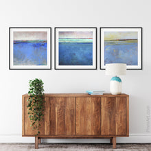 Load image into Gallery viewer, Zen abstract beach wall art &quot;Carolina Shores,&quot; downloadable art by Victoria Primicias, decorates the hallway.

