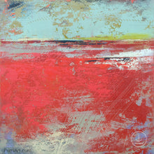 Load image into Gallery viewer, Colorful abstract ocean painting &quot;Cerise Harbor,&quot; printable art by Victoria Primicias
