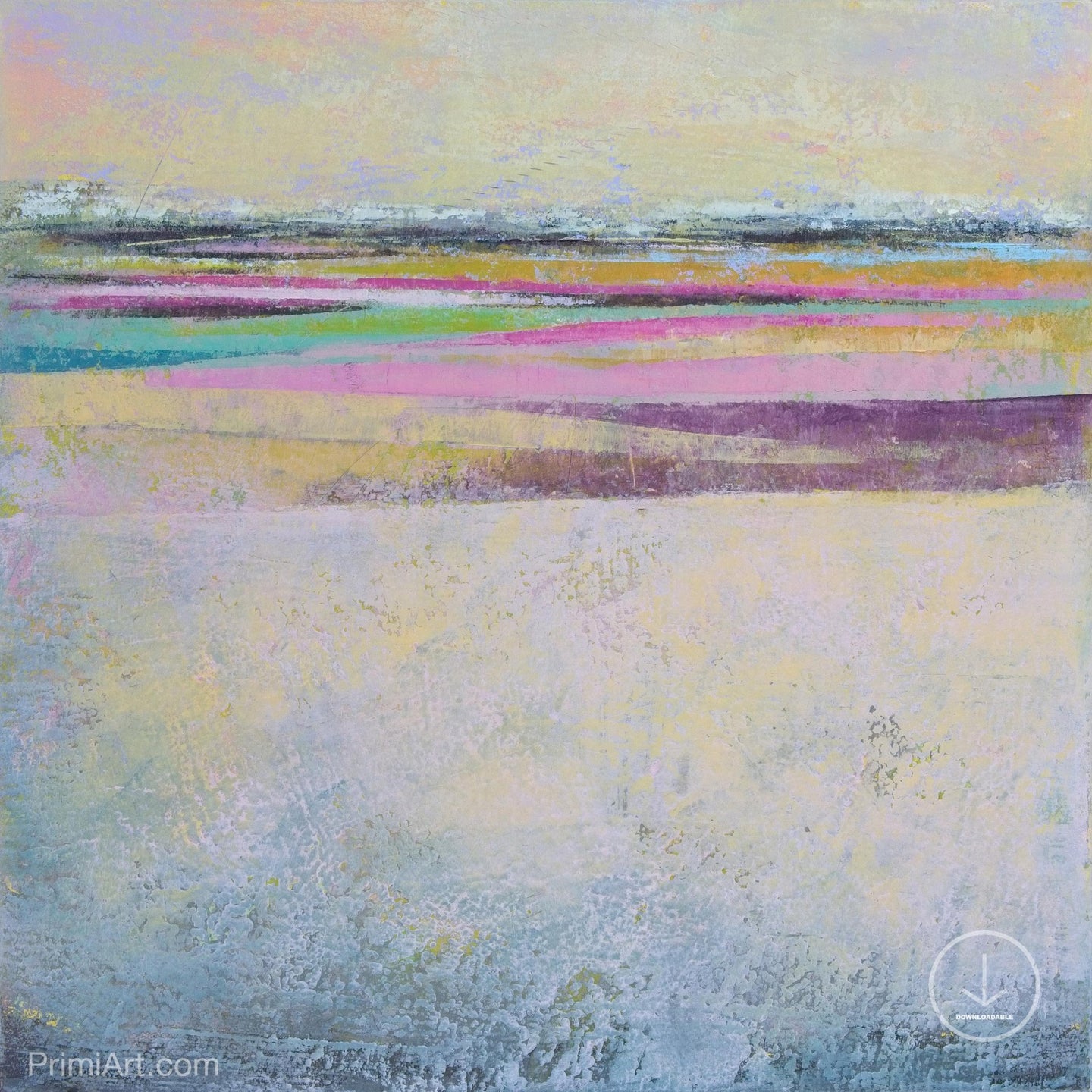 Square abstract seascape painting 