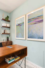 Load image into Gallery viewer, Square abstract beach wall art &quot;Common Threads,&quot; digital download by Victoria Primicias, decorates the office.

