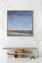 Load image into Gallery viewer, Coastal abstract beach wall decor &quot;Confetti Chorus,&quot; downloadable art by Victoria Primicias, decorates the entryway.

