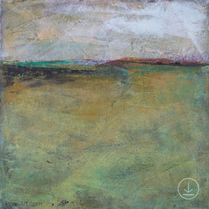 Square abstract beach artwork "Dijon Dunes," digital download by Victoria Primicias