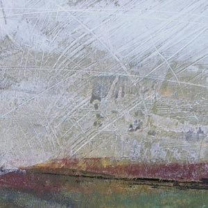 Closeup detail of square abstract beach artwork "Dijon Dunes," digital download by Victoria Primicias