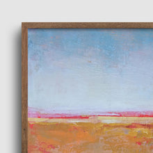 Load image into Gallery viewer, Closeup detail of Colorful abstract coastal wall decor &quot;Dusty Sunrise,&quot; printable wall art by Victoria Primicias
