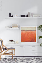 Load image into Gallery viewer, Square abstract beach wall decor &quot;Fading Light,&quot; printable wall art by Victoria Primicias, decorates the office.
