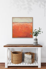 Load image into Gallery viewer, Square abstract beach wall decor &quot;Fading Light,&quot; printable wall art by Victoria Primicias, decorates the entryway.
