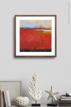 Load image into Gallery viewer, Large bold abstract beach wall decor &quot;Fire Sea,&quot; digital download by Victoria Primicias, decorates the wall.
