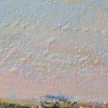 Load image into Gallery viewer, Closeup detail of large abstract ocean painting &quot;Hello Again,&quot; wall art print by Victoria Primicias
