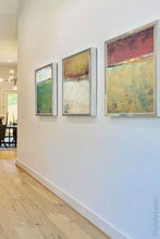 Load image into Gallery viewer, Bold abstract landscape painting &quot;Imperial Secrets,&quot; digital print by Victoria Primicias, decorates the foyer.
