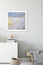 Load image into Gallery viewer, Yellow and gray abstract ocean wall art &quot;Inner Ocean,&quot; wall art print by Victoria Primicias, decorates the entryway.

