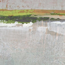 Load image into Gallery viewer, Closeup detail of gray abstract landscape art &quot;Ivory Shore,&quot; giclee print by Victoria Primicias
