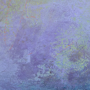 Closeup detail of purple abstract ocean art "Lilac Secrets," digital art by Victoria Primicias