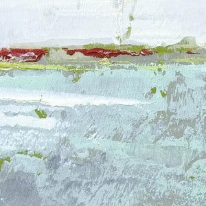 Closeup detail of neutral color abstract beach art "Marthas Shallows," digital art landscape by Victoria Primicias