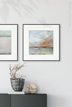 Load image into Gallery viewer, Modern landscape painting &quot;Missing Stream,&quot; printable wall art by Victoria Primicias, decorates the hallway.
