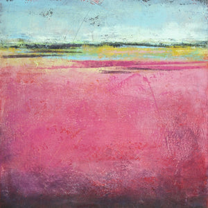 Pink abstract beach artwork "Painted Lady," giclee print by Victoria Primicias