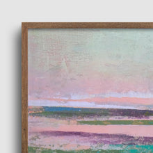Load image into Gallery viewer, Closeup detail of Unique abstract beach artwork &quot;Pastel Inlet,&quot; downloadable art by Victoria Primicias
