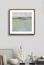 Load image into Gallery viewer, Serene abstract beach painting &quot;Plum Passages,&quot; digital download by Victoria Primicias, decorates the wall.
