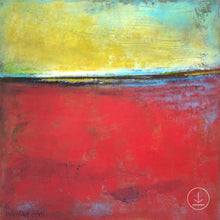 Load image into Gallery viewer, Contemporary abstract seascape painting &quot;Poppy Love,&quot; digital art by Victoria Primicias
