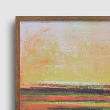 Load image into Gallery viewer, Closeup detail of orange abstract landscape painting &quot;Pumpkin Passages,&quot; canvas print by Victoria Primicias
