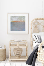 Load image into Gallery viewer, Impressionist abstract beach wall art &quot;Return of Secrets,&quot; canvas art print by Victoria Primicias, decorates the bedroom.

