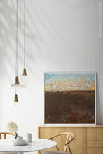 Load image into Gallery viewer, Dark abstract ocean wall art &quot;Sailors Sorrow,&quot; digital print by Victoria Primicias, decorates the dining room.
