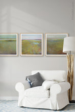 Load image into Gallery viewer, Impressionist abstract landscape art &quot;Silent Spring,&quot; downloadable art by Victoria Primicias, decorates the living room.
