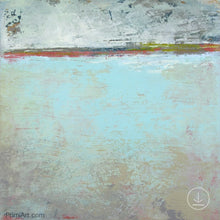 Load image into Gallery viewer, Contemporary abstract beach painting &quot;Silver Springs,&quot; digital art by Victoria Primicias

