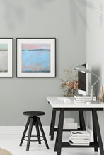 Load image into Gallery viewer, Pastel abstract coastal wall decor &quot;Sister Shore,&quot; wall art print by Victoria Primicias, decorates the office.
