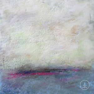 Muted abstract landscape art "Splintered Memory," digital download by Victoria Primicias