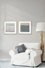 Load image into Gallery viewer, Modern abstract landscape art &quot;Still Suede,&quot; digital download by Victoria Primicias, decorates the living room.
