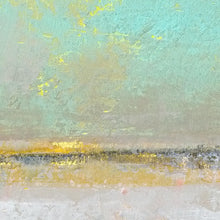 Load image into Gallery viewer, Closeup detail of seafoam and gray abstract beach wall decor &quot;Sunday Morning,&quot; downloadable art by Victoria Primicias
