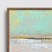 Load image into Gallery viewer, Closeup detail of seafoam and gray abstract beach wall art &quot;Sunday Morning,&quot; downloadable art by Victoria Primicias
