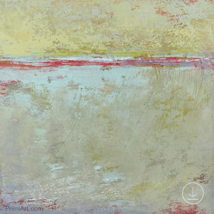 Muted beige abstract ocean painting "Sweet Compass," digital download by Victoria Primicias