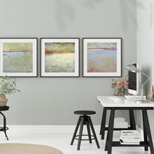 Load image into Gallery viewer, Muted beige abstract ocean art &quot;Sweet Compass,&quot; digital download by Victoria Primicias, decorates the office.
