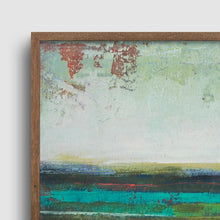 Load image into Gallery viewer, Closeup detail of Square contemporary abstract landscape painting &quot;Tuscan Strands,&quot; printable wall art by Victoria Primicias
