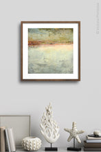 Load image into Gallery viewer, Gray abstract ocean art &quot;Tuscan Treasures,&quot; digital print by Victoria Primicias, decorates the wall.
