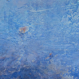 Closeup detail of coastal abstract landscape art "Urchin Landing," digital download by Victoria Primicias