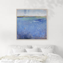 Load image into Gallery viewer, Coastal abstract landscape art &quot;Urchin Landing,&quot; digital download by Victoria Primicias, decorates the bedroom.
