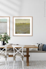 Load image into Gallery viewer, Impressionist abstract landscape art &quot;Vernal Passage,&quot; digital download by Victoria Primicias, decorates the dining room.
