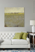 Load image into Gallery viewer, Impressionist abstract landscape painting &quot;Vernal Passage,&quot; downloadable art by Victoria Primicias, decorates the living room.
