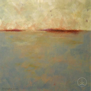 Zen abstract ocean art "Whispering Waters," digital print by Victoria Primicias